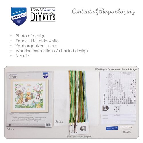 Vervaco Telpakket kit Australische Diertjes - Geboortetegel