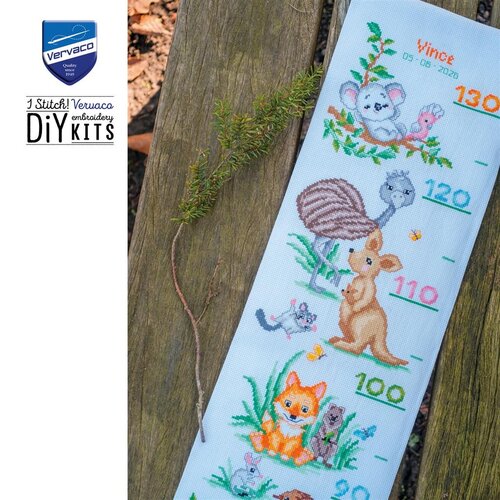 Vervaco Telpakket kit Australische Diertjes - Meetlat