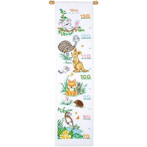 Vervaco Telpakket kit Australische Diertjes - Meetlat