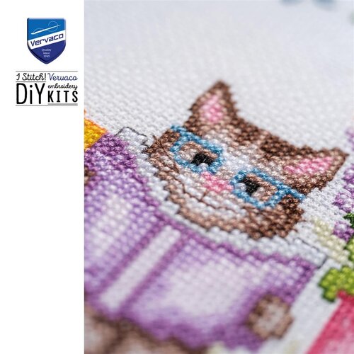 Vervaco Telpakket kit Poesjes en Boeken