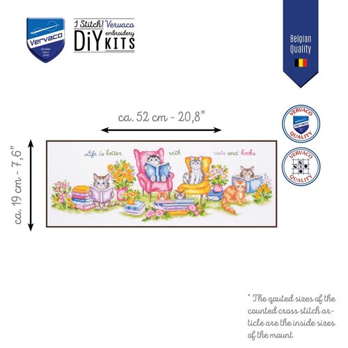 Vervaco Telpakket kit Poesjes en Boeken