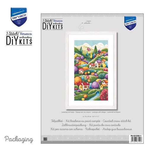 Vervaco Telpakket kit Landschap met Huisjes