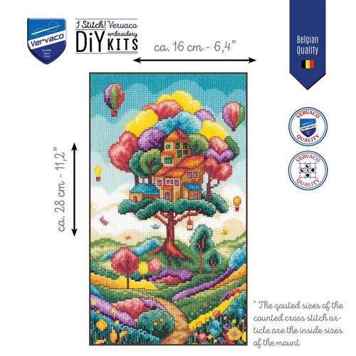 Vervaco Telpakket kit Landschap met Boomhut