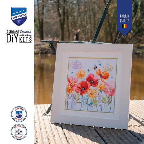 Vervaco Telpakket kit Klaprozen en Wilde Bloemen