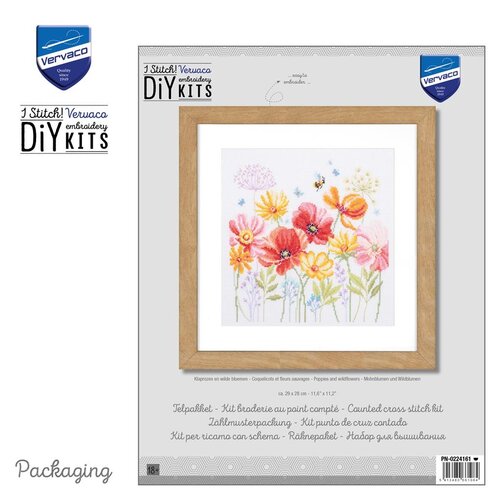 Vervaco Telpakket kit Klaprozen en Wilde Bloemen