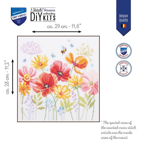 Vervaco Telpakket kit Klaprozen en Wilde Bloemen