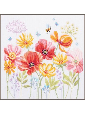 Vervaco Telpakket kit Klaprozen en Wilde Bloemen