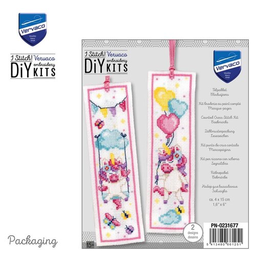 Vervaco Bladwijzer kit Eenhoorn - set van 2