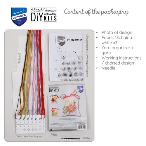 Vervaco Kruidenzakje kit Klaprozen en Wilde Bloemen  set van 3