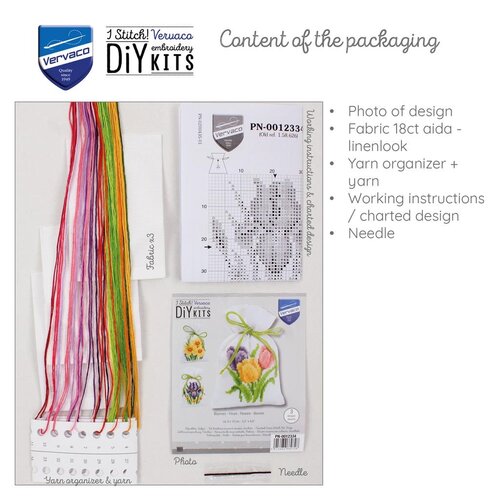 Vervaco Kruidenzakje kit Bloemen set van 3