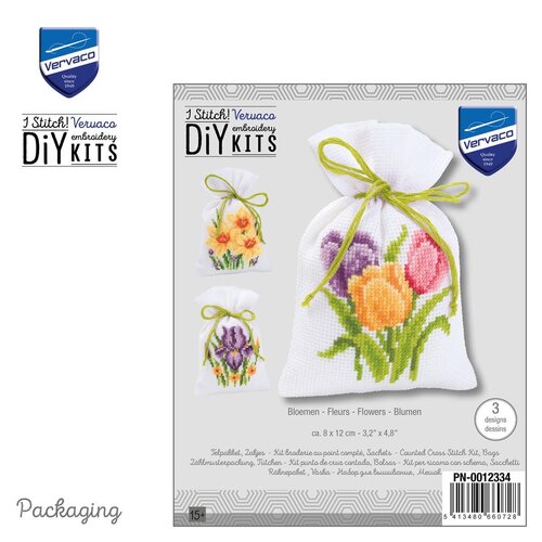 Vervaco Kruidenzakje kit Bloemen set van 3