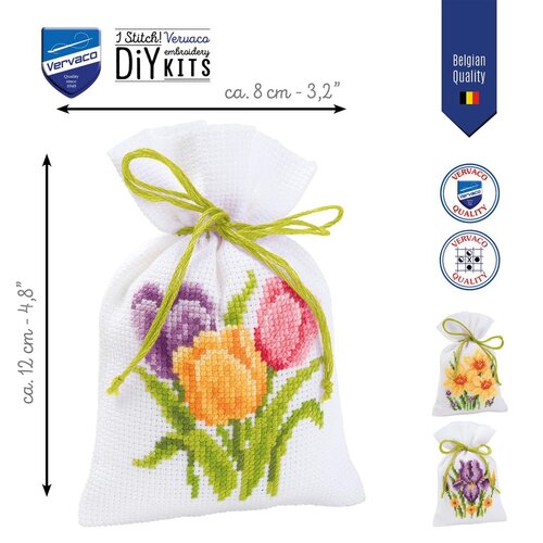 Vervaco Kruidenzakje kit Bloemen set van 3