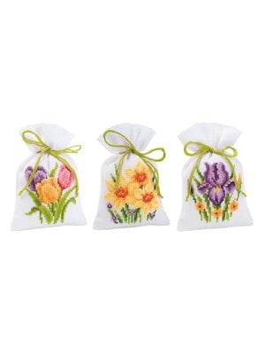 Vervaco Kruidenzakje kit Bloemen set van 3