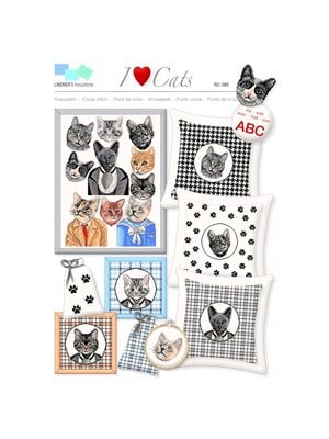 Lindner’s Kreuzstiche Patroon Lindner 088 - I love cats Lindner’s Kreuzstiche Patroon Lindner 088 - I love cats