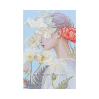 Borduurpakket  Lady with Flower - RTO