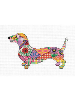 Heritage Crafts Borduurpakket Patchwork Dog - Heritage Crafts