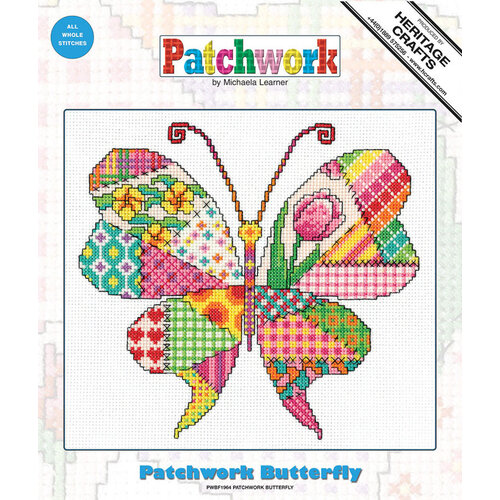 Heritage Crafts Borduurpakket Patchwork Butterfly - Heritage Crafts