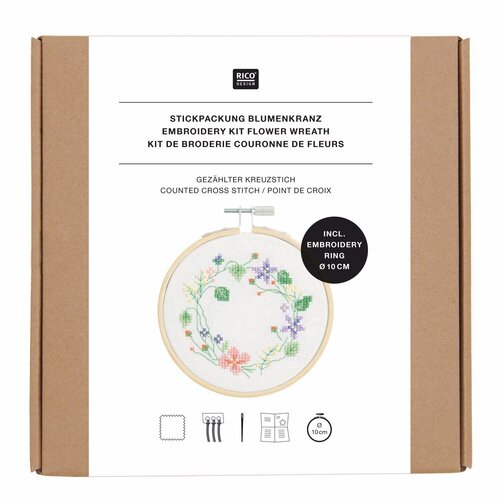 Rico Design Borduurpakket Bloemenkrans - Rico Design