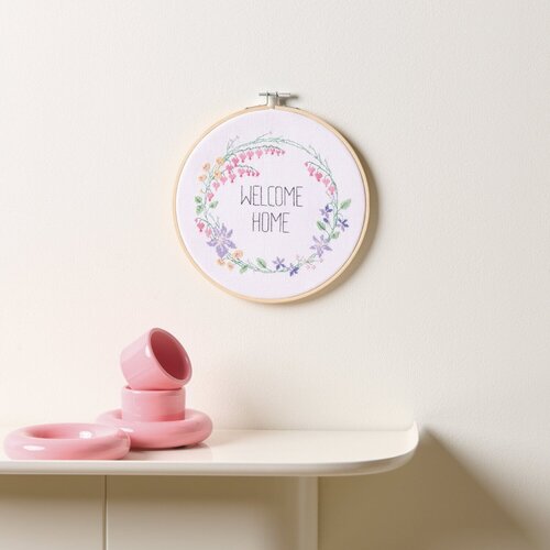 Rico Design Borduurpakket Bloemenkrans 'Welkom Home' - Rico Design