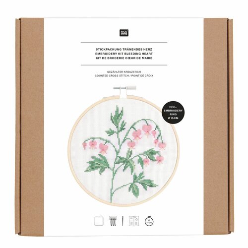 Rico Design Borduurpakket Gebroken Hartjes - Rico Design