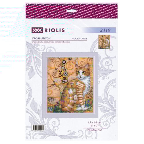 RIOLIS Borduurpakket Golden Cat - RIOLIS