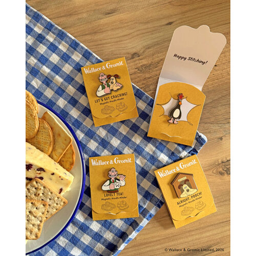 Bothy Threads Needle Minder Wallace & Gromit - Lovely Tea! - Bothy Threads