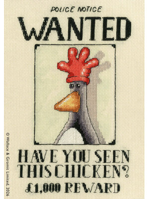 Bothy Threads Borduurpakket Wallace & Gromit - Have You Seen This Chicken? - Bothy Threads