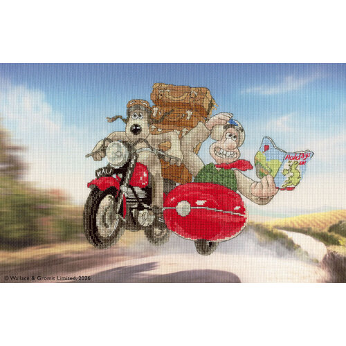 Bothy Threads Borduurpakket Wallace & Gromit - Cracking Holidays! - Bothy Threads