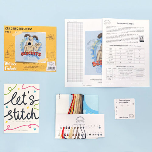 Bothy Threads Borduurpakket Wallace & Gromit - Cracking Biscuits! - Bothy Threads