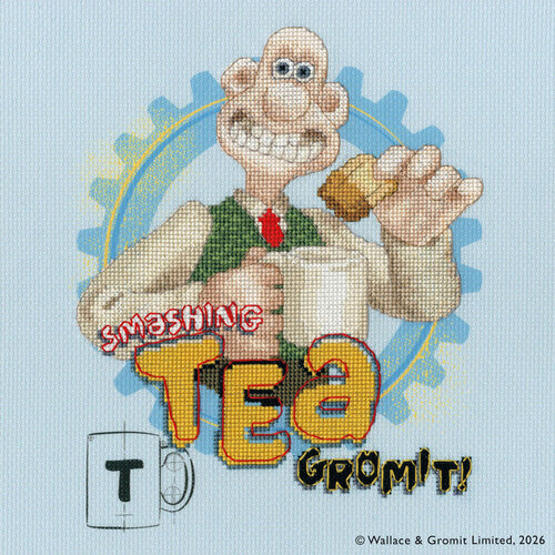 Bothy Threads Borduurpakket Wallace & Gromit - Smashing Tea! - Bothy Threads