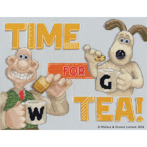 Bothy Threads Borduurpakket Wallace & Gromit - Time For Tea! - Bothy Threads