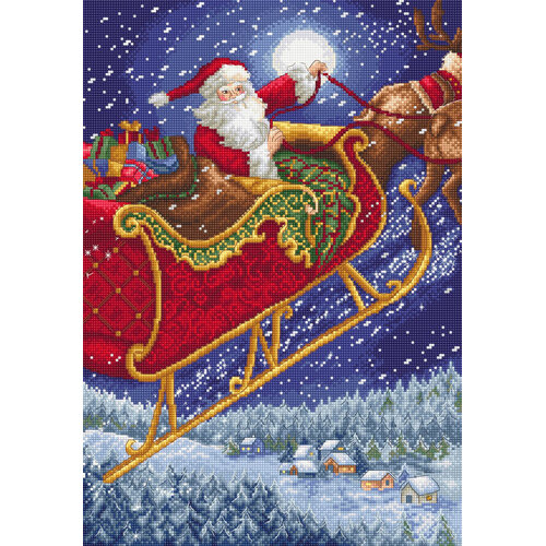 Leti Stitch Borduurpakket Santa Sleigh - Leti Stitch Leti Stitch Borduurpakket Santa Sleigh - Leti Stitch