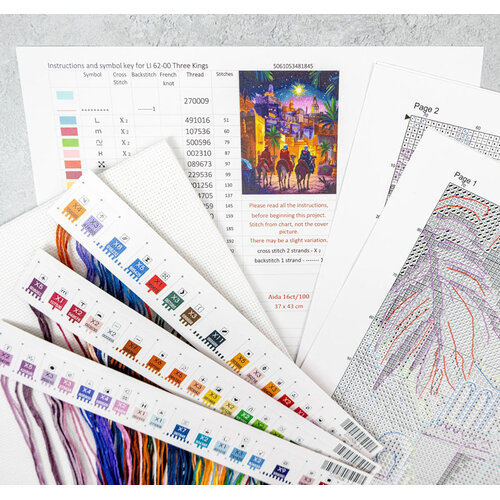 Leti Stitch Borduurpakket Three Kings - Leti Stitch Leti Stitch Borduurpakket Three Kings - Leti Stitch
