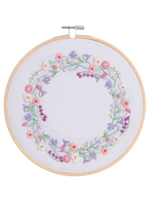 Rico Design Borduurpakket  Vrij Borduren - Bloemenkrans