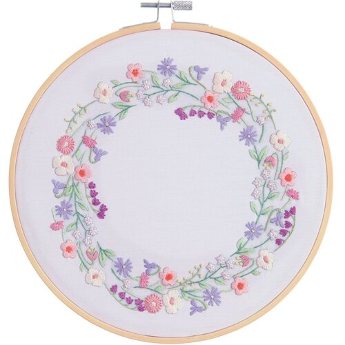 Rico Design Borduurpakket  Vrij Borduren - Bloemenkrans