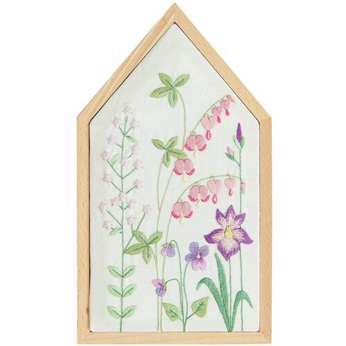 Rico Design Borduurpakket  Vrij Borduren - Lenteweide (inclusief huisje)