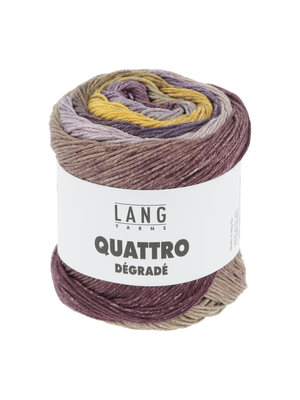 Lang Yarns Lang Yarns | Katoen Quattro DÉGRADÉ - 0001 | Lila/Geel