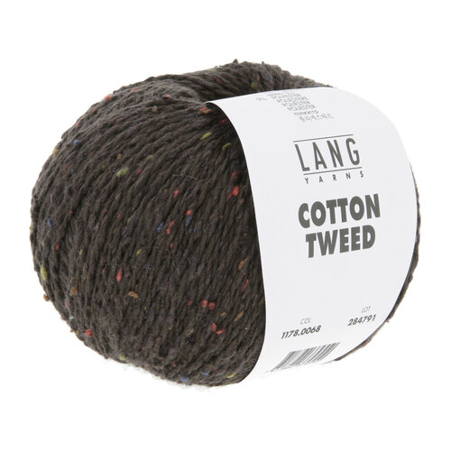 Lang Yarns Lang Yarns | Katoen Cotton Tweed -  0068 | Donkerbruin