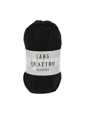 Lang Yarns Lang Yarns | Katoen Quattro -  0004 | Zwart