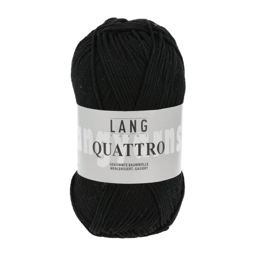 Lang Yarns Lang Yarns | Katoen Quattro -  0004 | Zwart