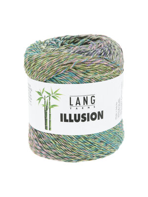Lang Yarns Lang Yarns | Katoen Illusion -  0010 |Teal/Oranje/Aqua/Ivoor
