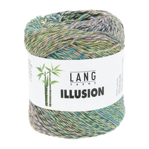 Lang Yarns Lang Yarns | Katoen Illusion -  0010 |Teal/Oranje/Aqua/Ivoor