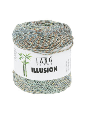 Lang Yarns Lang Yarns | Katoen Illusion -  0009 | Blauw/Bruin/Grijs/Geel