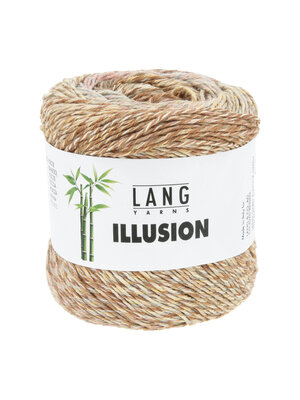 Lang Yarns Lang Yarns | Katoen Illusion -  0008 | Bruin/Lichtblauw/Geel/Roze