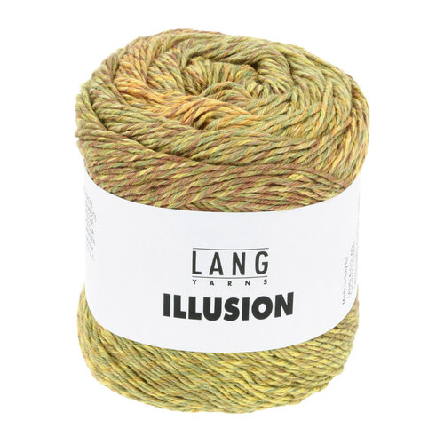 Lang Yarns Lang Yarns | Katoen Illusion -  0007 | Olijfroen/Geel/Bruin/Oranje