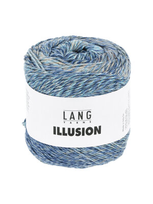 Lang Yarns Lang Yarns | Katoen Illusion -  0006 | Blauw/Grijs/Beige