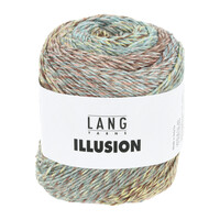 Lang Yarns | Katoen Illusion -  0005 | Bruin/Blauw/Felgeel