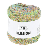 Lang Yarns | Katoen Illusion -  0004 | Geel/Roze/Groen/Aqua