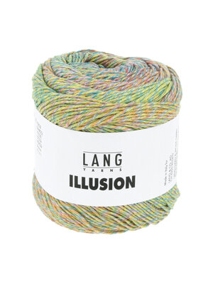 Lang Yarns Lang Yarns | Katoen Illusion -  0004 | Geel/Roze/Groen/Aqua