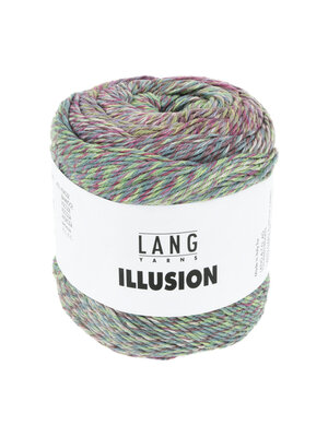 Lang Yarns Lang Yarns | Katoen Illusion -  0003 | Fuchsia/Groen/Blauw